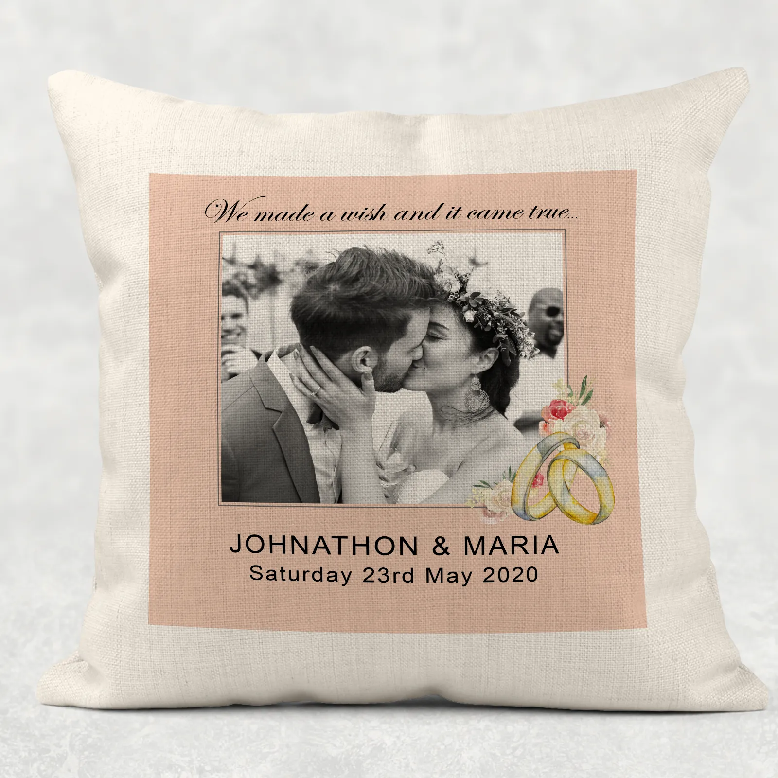 Wedding Photo Mr & Mrs Cushion