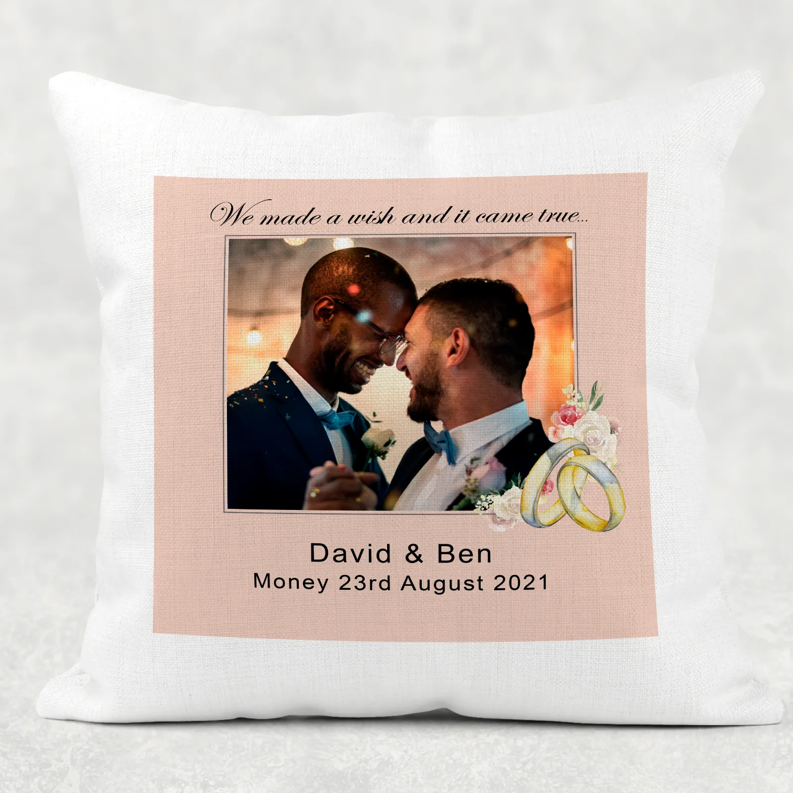 Wedding Photo Mr & Mrs Cushion