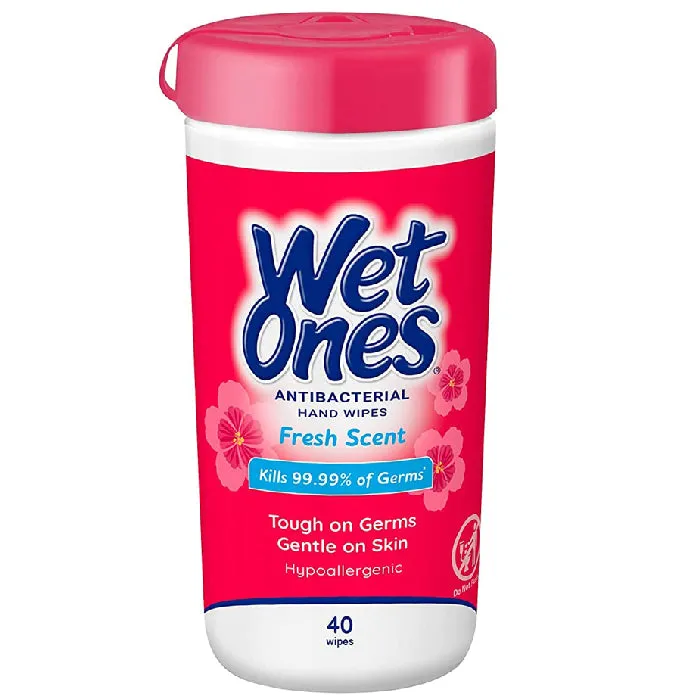 Wet Ones Anti-Bacterial Personal Cleansing Wipes Fresh Scent 40 Count