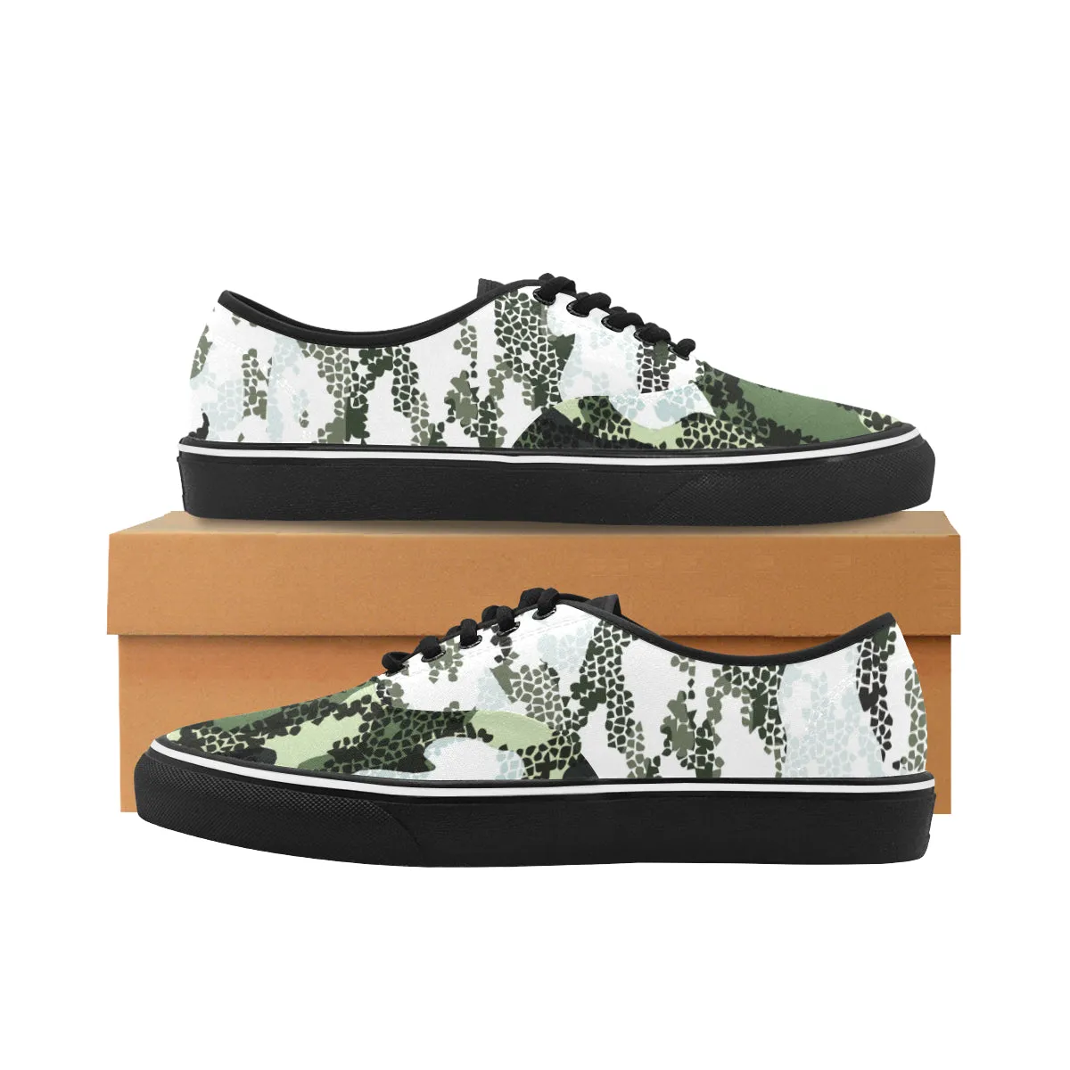 Women's Digital Camouflage Print Canvas Low Top Shoes