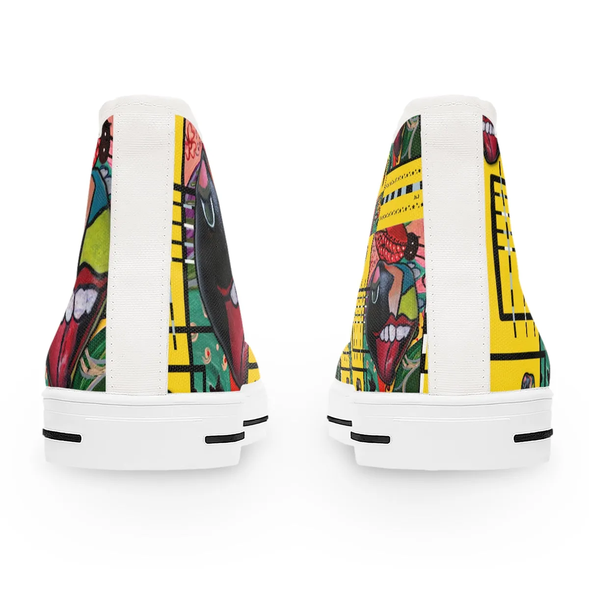 Women's High Top Sneakers PEBBLE TONGUE ART