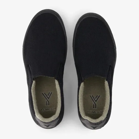 YY Nations Shoes Nimbo Bamboo Color Black Pair Of Shoes